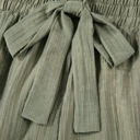  Laurel Green Textured Tie Waist Ruffle Hem Shorts