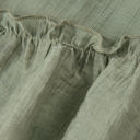  Laurel Green Textured Tie Waist Ruffle Hem Shorts