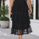  Layla Ruffle Lace Tiered Skirt