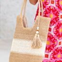  Layla Tassel Decor tote Bag