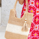  Layla Tassel Decor tote Bag