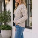  Leena Sleeve Confetti Sweater Long Sleeve Top