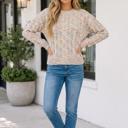  Leena Sleeve Confetti Sweater Long Sleeve Top