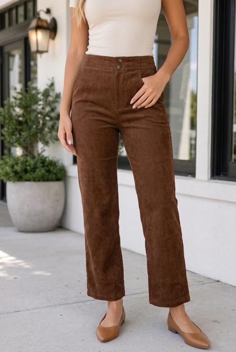 Leighton Ankle Length Corduroy Pants