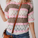  Leilani Crochet Half Sleeve Sweater