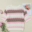  Leilani Crochet Half Sleeve Sweater