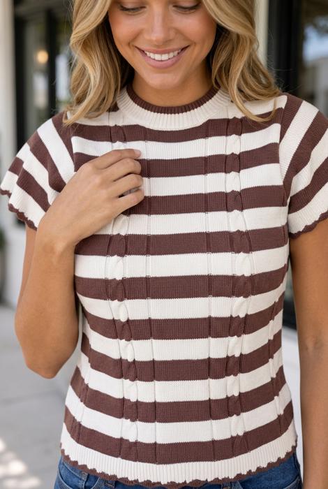 Leilani Detail Short Sleeve Sweater