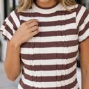  Leilani Detail Short Sleeve Sweater