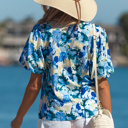  Leilani Short Puff Sleeve Blouse
