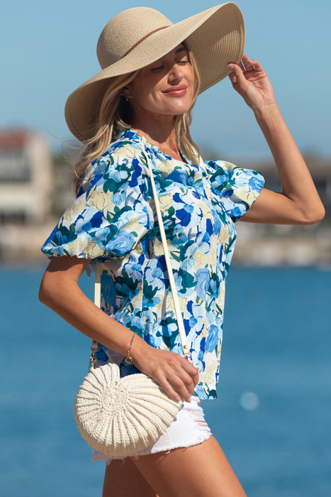 Leilani Short Puff Sleeve Blouse