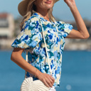  Leilani Short Puff Sleeve Blouse