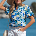  Leilani Short Puff Sleeve Blouse