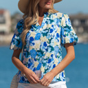  Leilani Short Puff Sleeve Blouse
