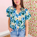  Leilani Short Puff Sleeve Blouse