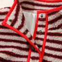  Lela Fuzzy Colorblock Placket Sweatshirt