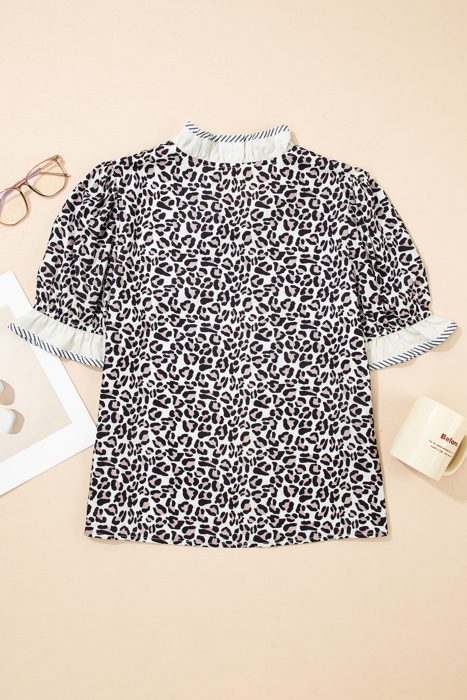 Lena Trim Short Sleeve Blouse