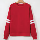  Lennon Varsity Striped Oversized Sweatshirt