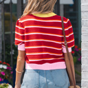  Lennox Trim Half Sleeve Sweater
