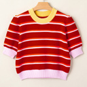  Lennox Trim Half Sleeve Sweater