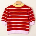  Lennox Trim Half Sleeve Sweater