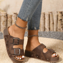  Leona Faux Suede Platform Slippers