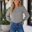 Black Large Leona Long Sleeve Blouse Long Sleeve Top