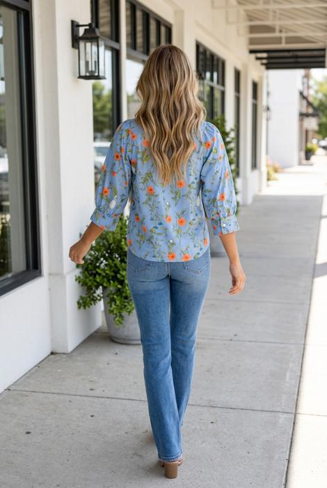 Leslie Sleeve Down Casual Shirt