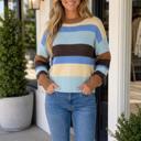 Multicolour XL Lexee Block Striped Relaxed Sweater