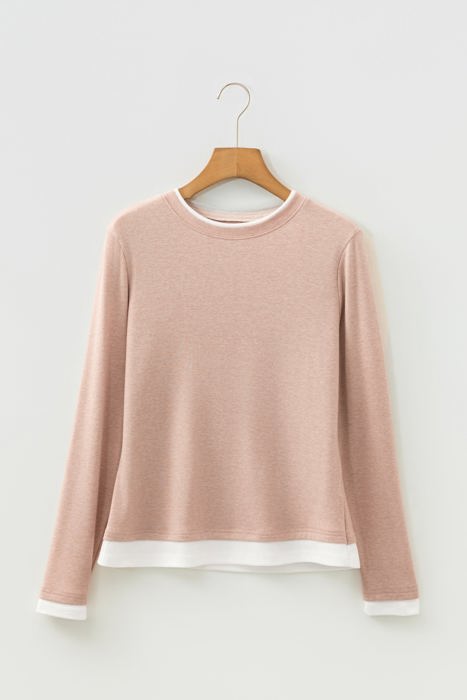 Lexie Block Patchwork Long Sleeve Top