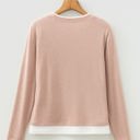  Lexie Block Patchwork Long Sleeve Top