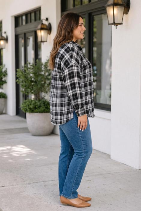 Lexie Sleeve Shift Shirt Long Sleeve PLUS Top