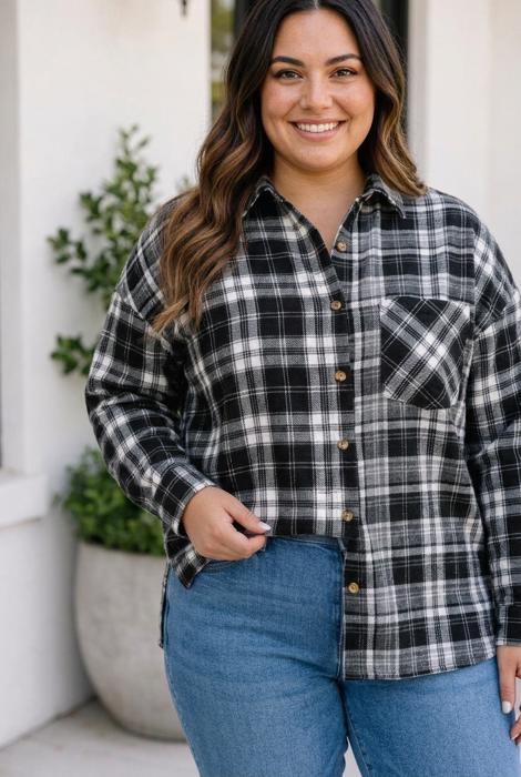 Lexie Sleeve Shift Shirt Long Sleeve PLUS Top