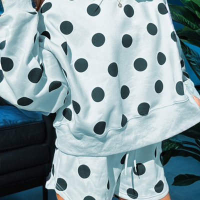 Lia Shoulder Pullover Drawstring Shorts Set