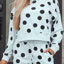  Lia Shoulder Pullover Drawstring Shorts Set