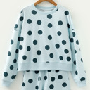  Lia Shoulder Pullover Drawstring Shorts Set