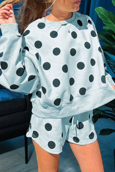 Lia Shoulder Pullover Drawstring Shorts Set