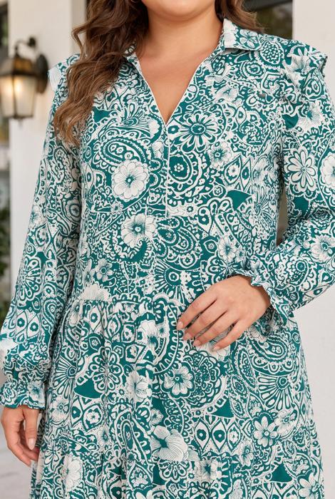 Libbi Flounce Sleeve PLUS Dress
