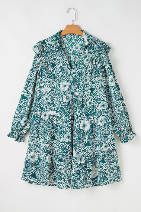 Libbi Flounce Sleeve PLUS Dress