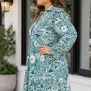 Green 1X Libbi Flounce Sleeve PLUS Dress