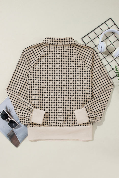 Lidia Contrast Collared PLUS Pullover