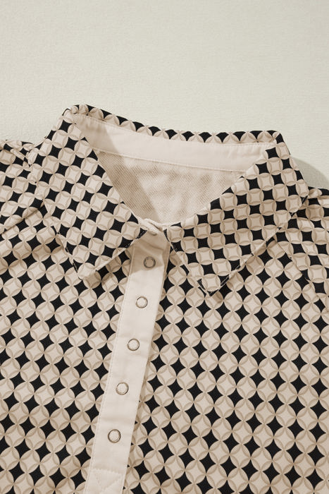 Lidia Contrast Collared PLUS Pullover