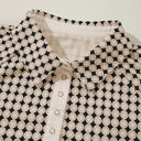 Lidia Contrast Collared PLUS Pullover