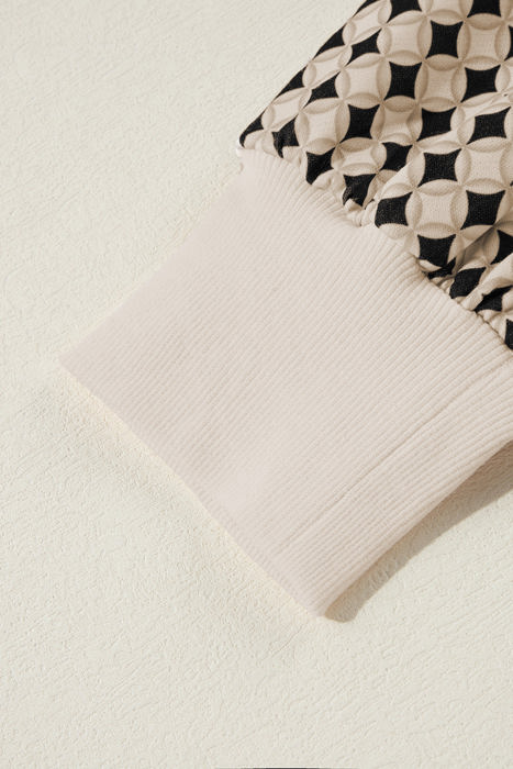 Lidia Contrast Collared PLUS Pullover