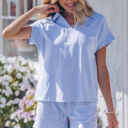  Lilian Dolman Sleeve Polo Shirt Set