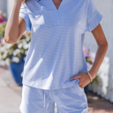  Lilian Dolman Sleeve Polo Shirt Set