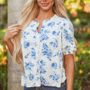  Lilianna Floral Buttoned Casual Top