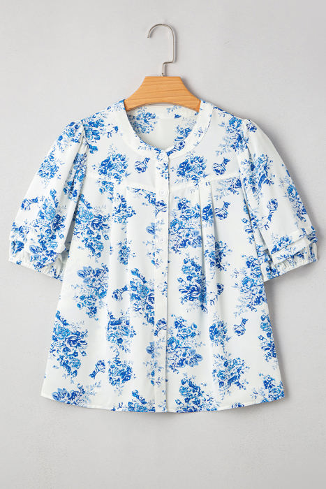 Lilianna Floral Buttoned Casual Top