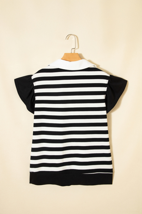 Lilith Ruffled Short Sleeve Blouse