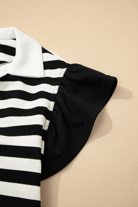 Lilith Ruffled Short Sleeve Blouse
