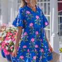  Lillian Sleeve Loose Flower Dress